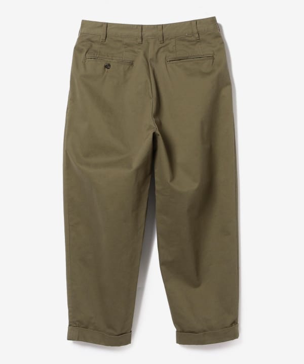 BEAMS PLUS 2 Pleats Tapered Twill カーキ L Beams Plus 2 Pleats Tapered Twill - Olive – Totem Brand Co.