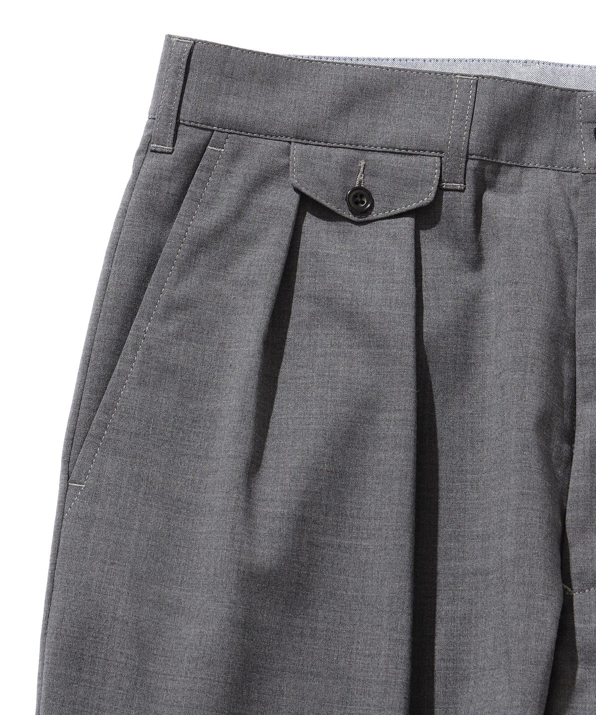 Beams Plus 2 Pleats Tapered Wool Tropical - Grey – Totem Brand Co.