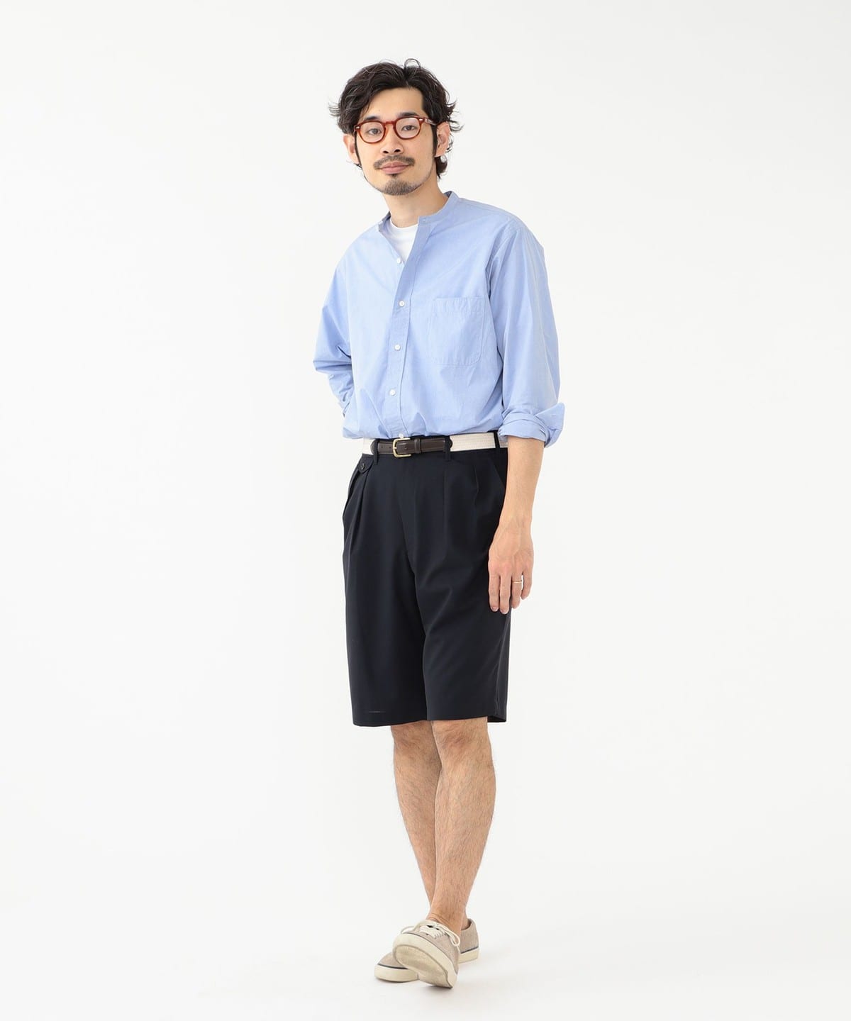 Beams Plus 2 Pleats Shorts Wool Tropical - Navy – Totem Brand Co.