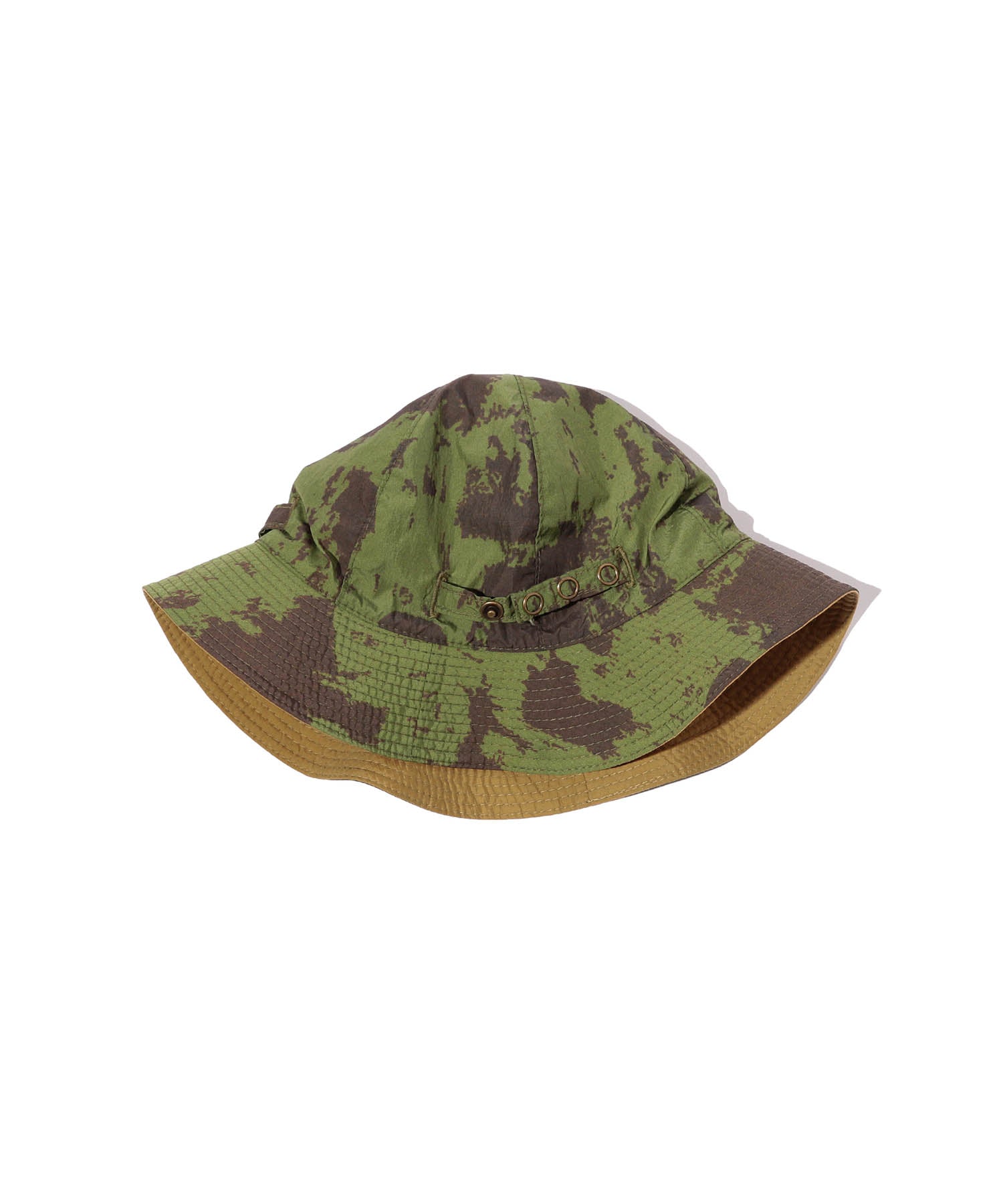 Beams Plus Mil Rev Sun Hat Nylon Camo Print Olive