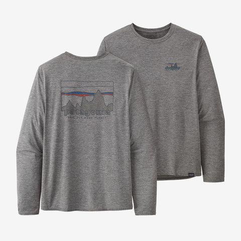 Patagonia Men's Long-Sleeved Capilene® Cool Daily Graphic Shirt - '73 Skyline: Feather Grey