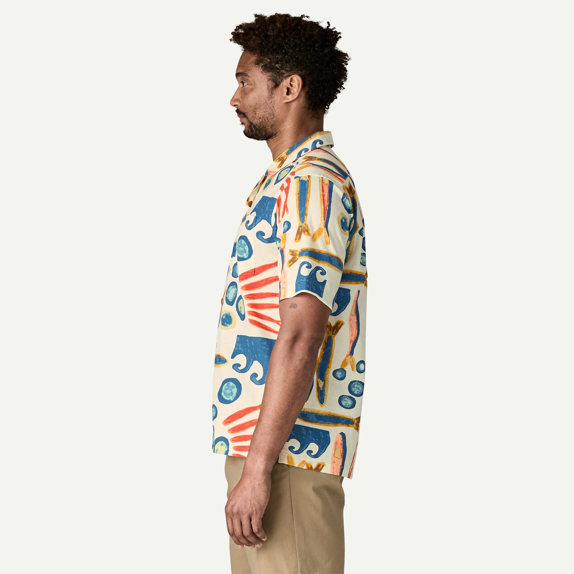 Patagonia Men's Tidal Thread Camp Shirt - Sardines: Natural Patagonia Men's Tidal Thread Camp Shirt - Sardines: Natural
