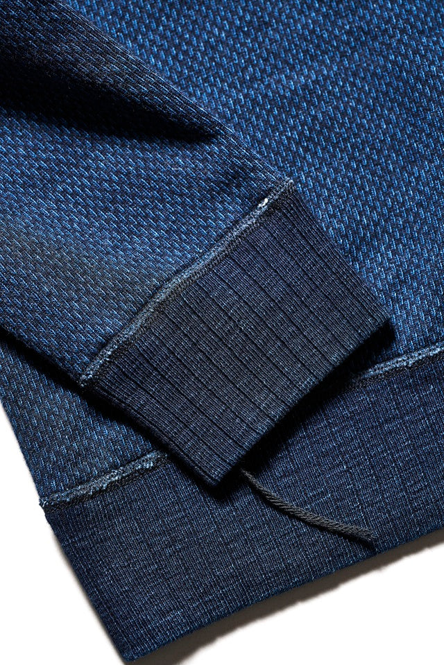 Pure Blue Japan - [5409-3] Men's Knitted Sweatshirt - Indigo