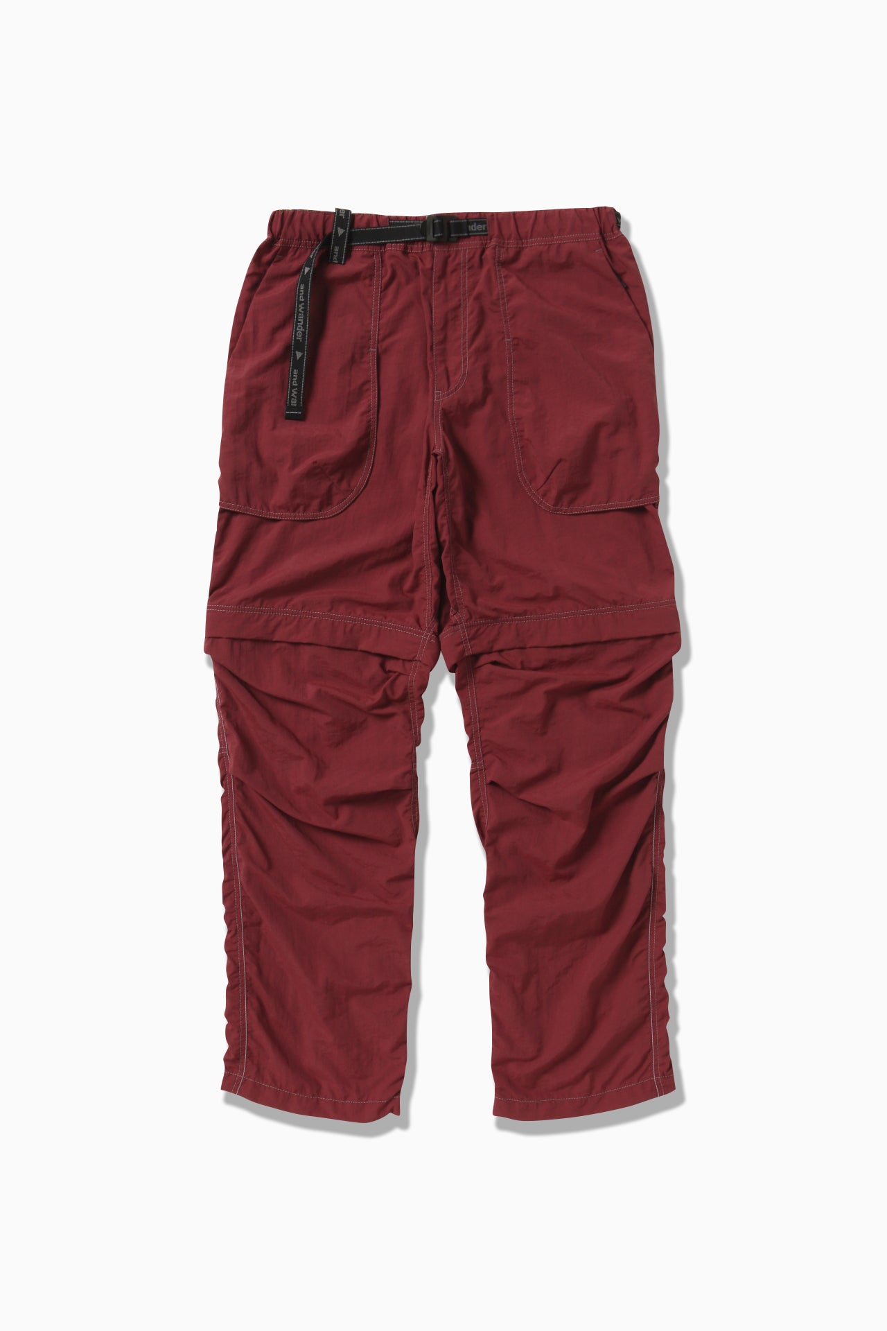 andwander　Ny taffeta hiker 2way pants And Wander | NY Taffeta Hiker 2Way Pants | Red – Totem Brand Co.
