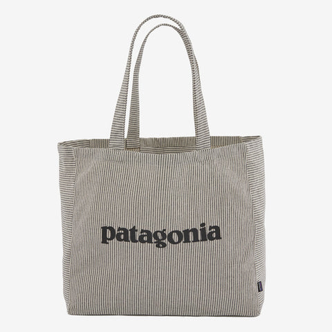 Patagonia Recycled Oversized Tote - Fitz Roy Icon: Farrier Stripe Forge Grey