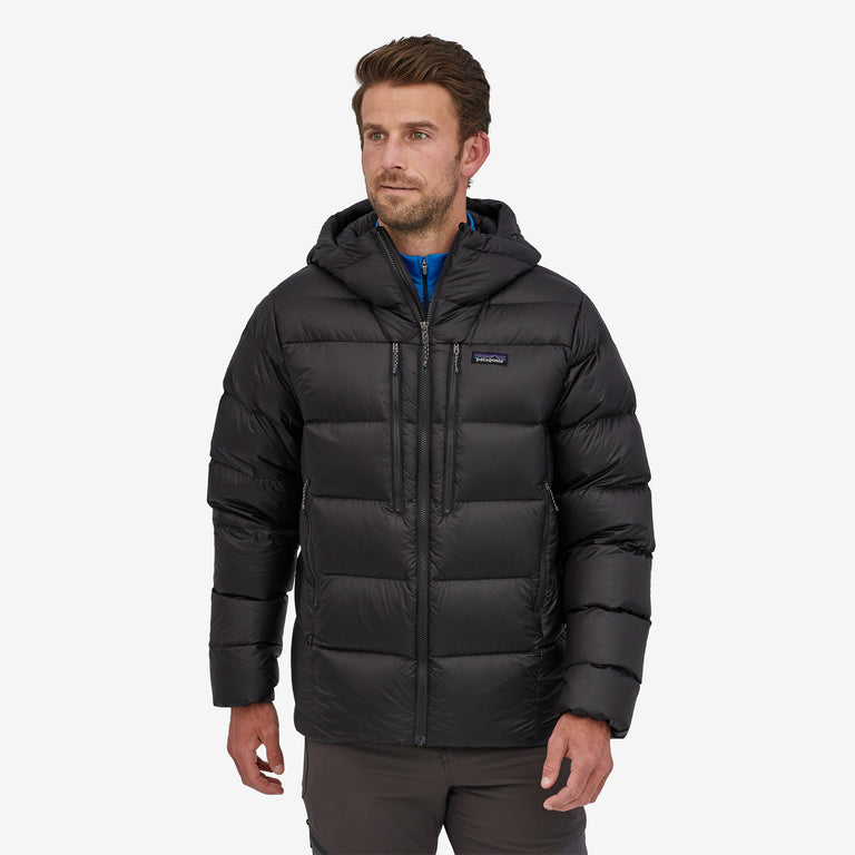 Patagonia Men's Fitz Roy Down Hoody 黒 L Patagonia Men's Fitz Roy Down Hoody - Black – Totem Brand Co.