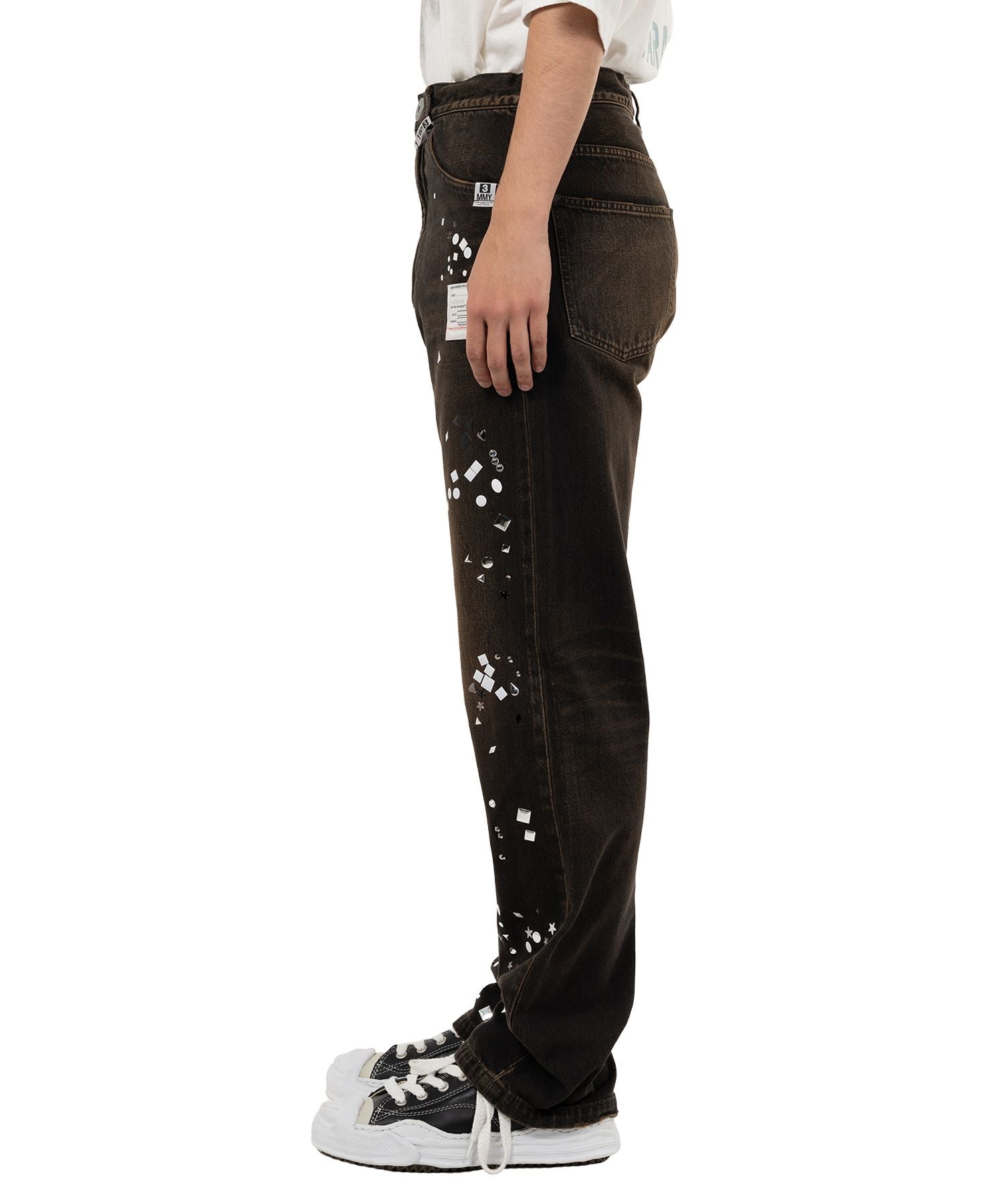MIHARA YASUHIRO EMBELLISED JEANS 新品 Maison Mihara Yasuhiro - Embellished Jeans - Black – Totem Brand Co.
