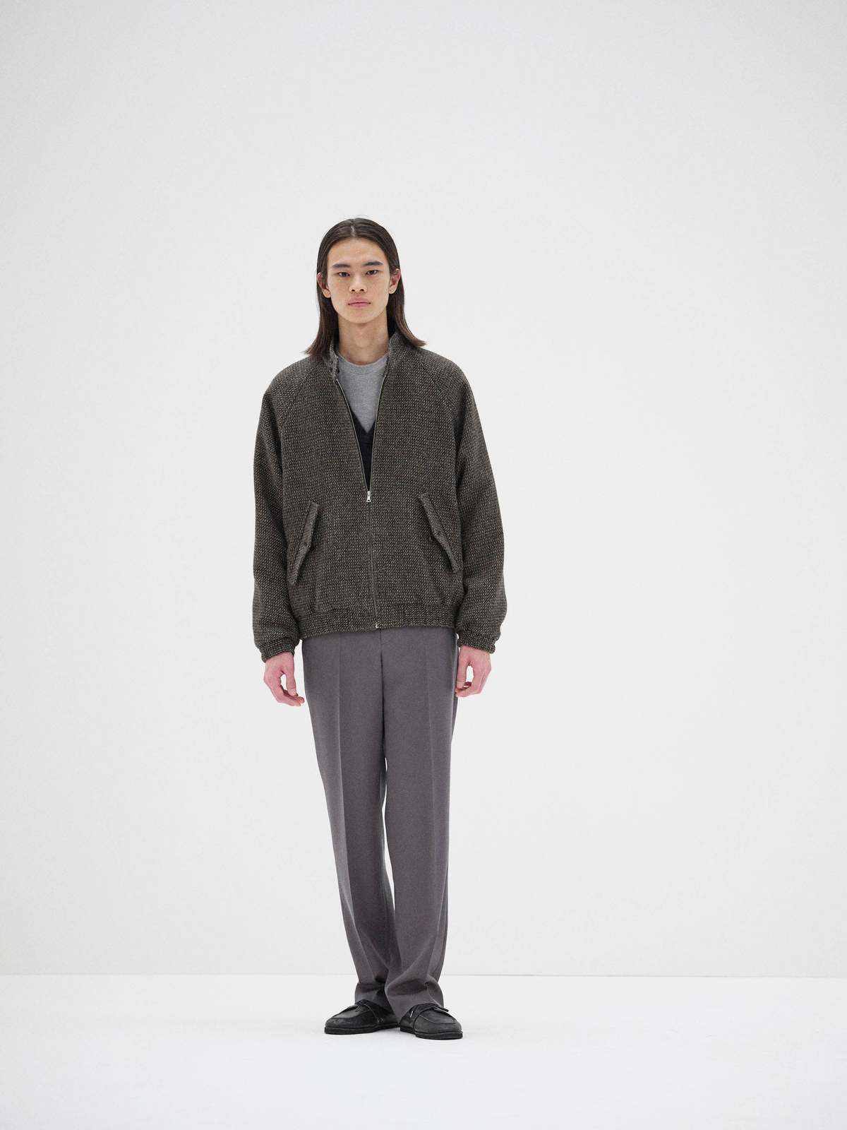 Auralee Alpaca Wool Silk Zip Tweed Blouson – Totem Brand Co.