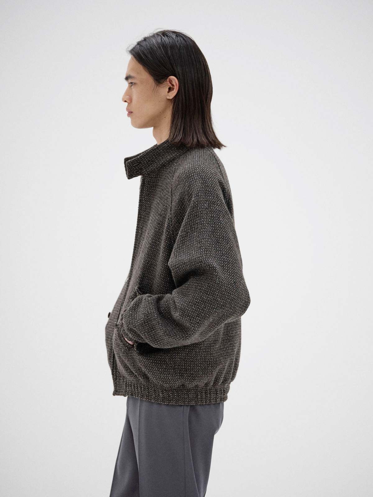 ジャケット・アウター AURALEE / ALPACA WOOL SILK TWEED JACKET AURALEE ALPACA WOOL SILK TWEED ZIP BLOUSON | Le