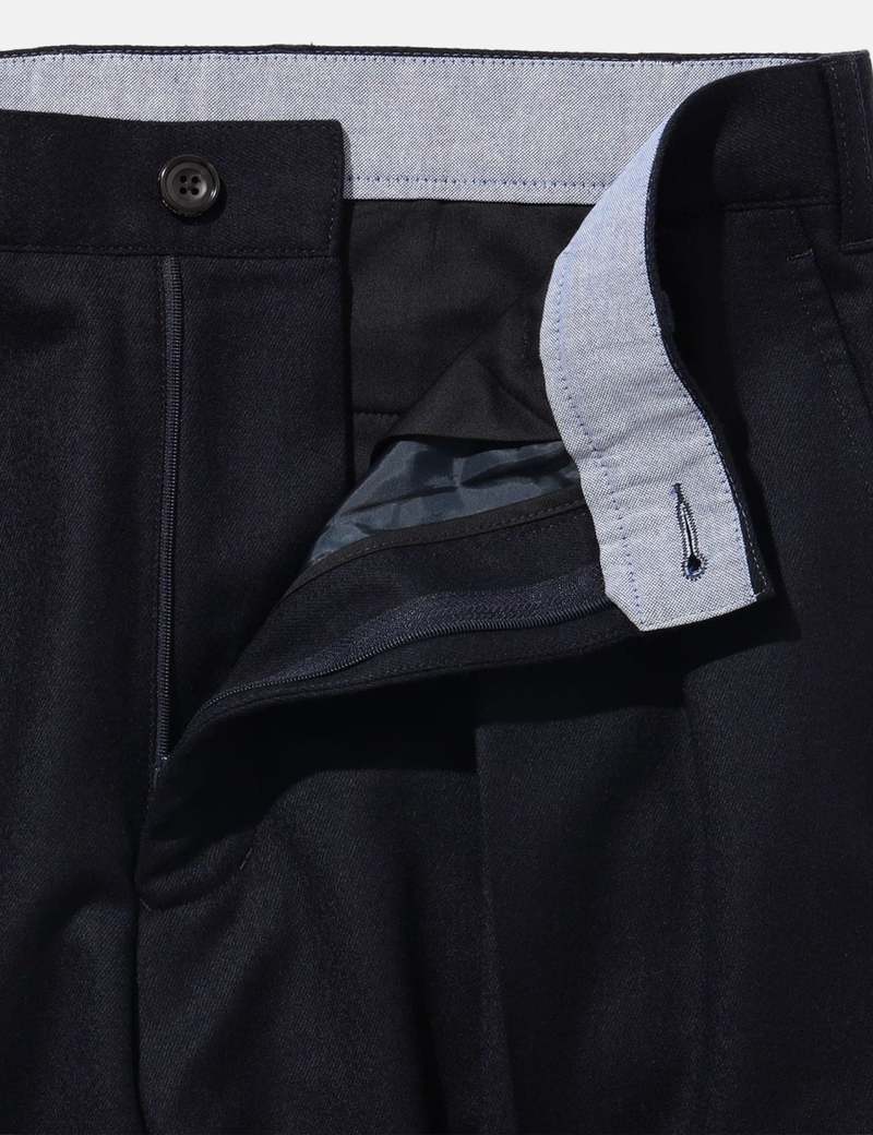 Beams Plus 2 Pleats Tapered Flannel - Navy – Totem Brand Co.