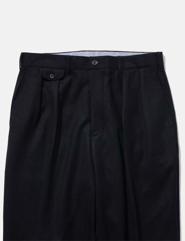 BEAMS PLUS 2 Pleats Tapered Flannel 【M】 BEAMS PLUS / 2 Pleats Tapered Flannel Navy