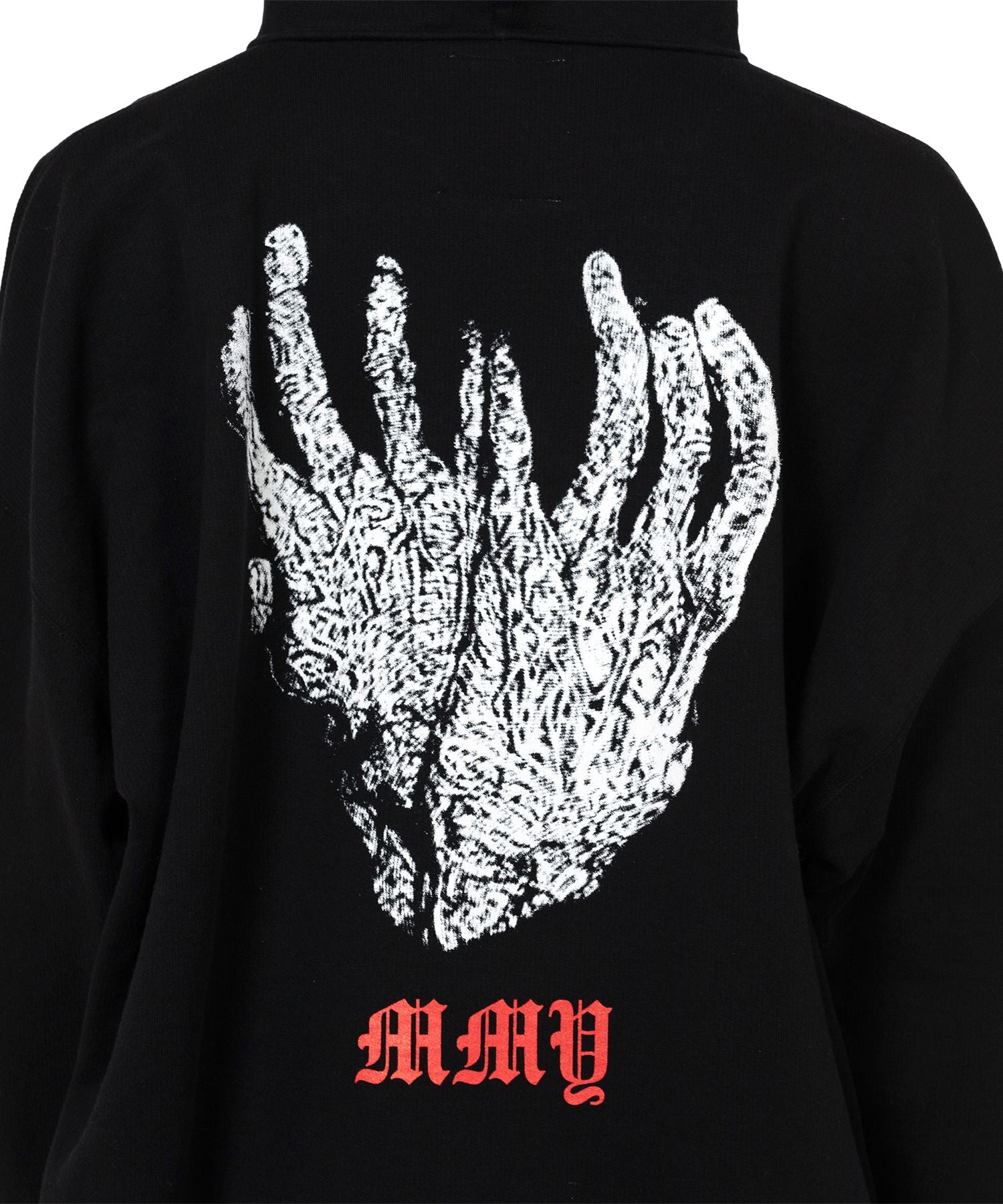 moyashi。 Maison Mihara Yasuhiro - Masses Hands Print Hoodie - Black