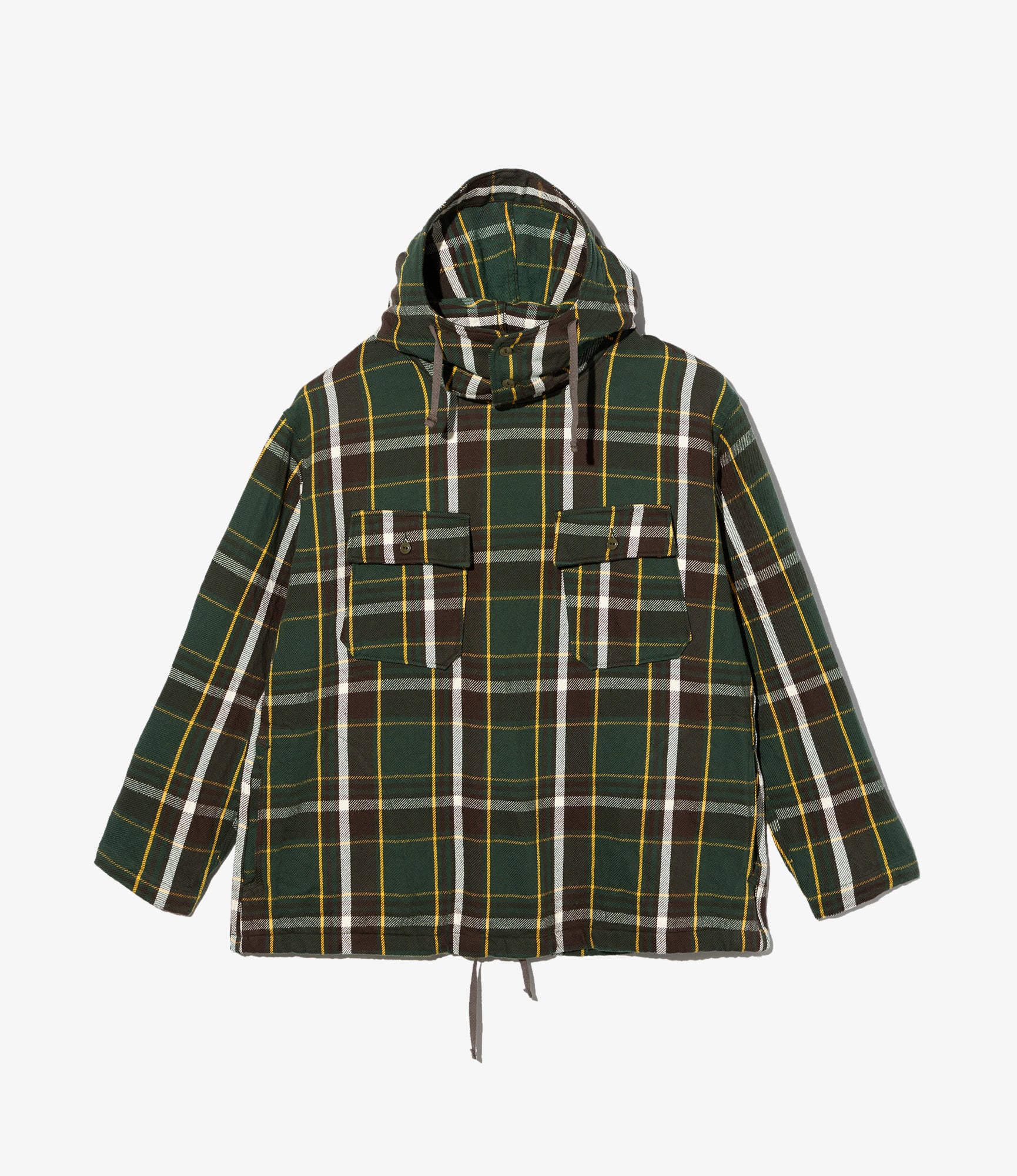 Engineered Garments Cagoule Shirt - Olive/Brown Cotton Heavy Twill