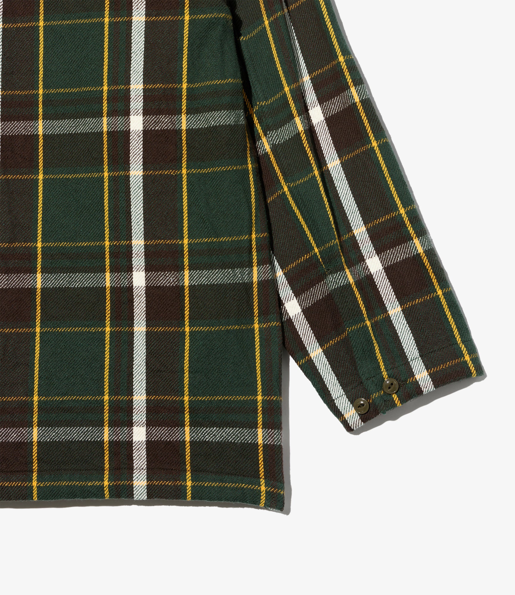 Engineered Garments Cagoule Shirt - Olive/Brown Cotton Heavy Twill