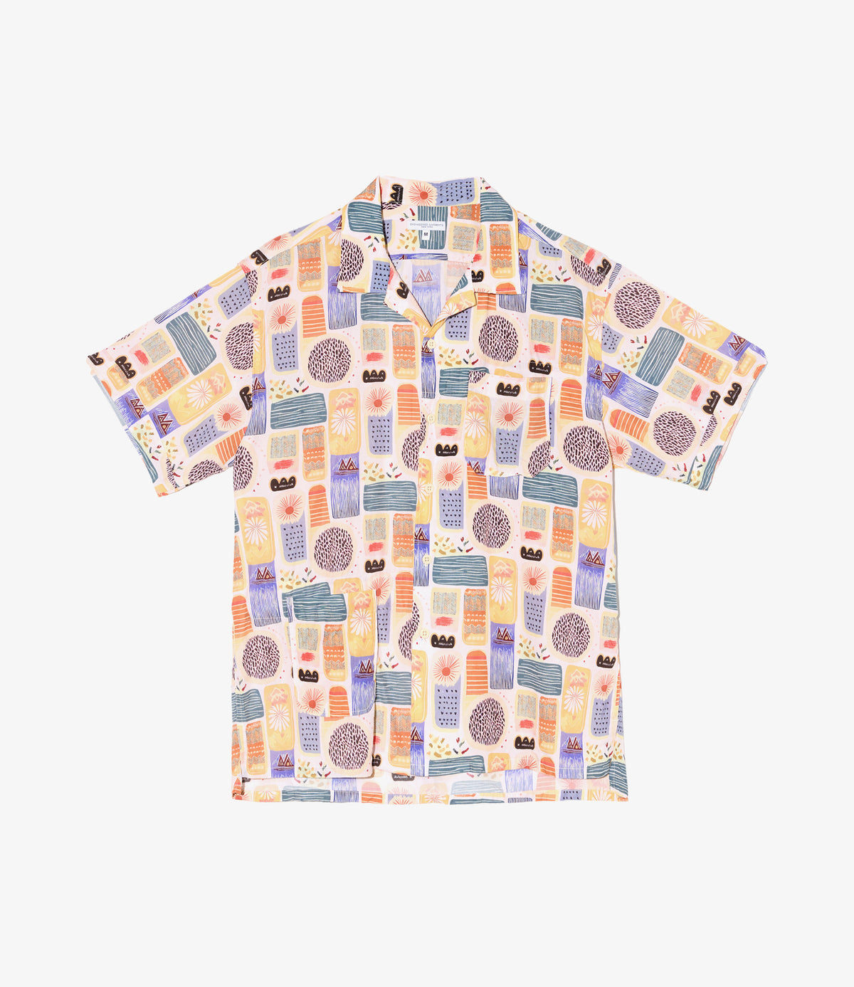 Engineered Garments Camp Shirt - Multi Color Tencel Jamaican Print 