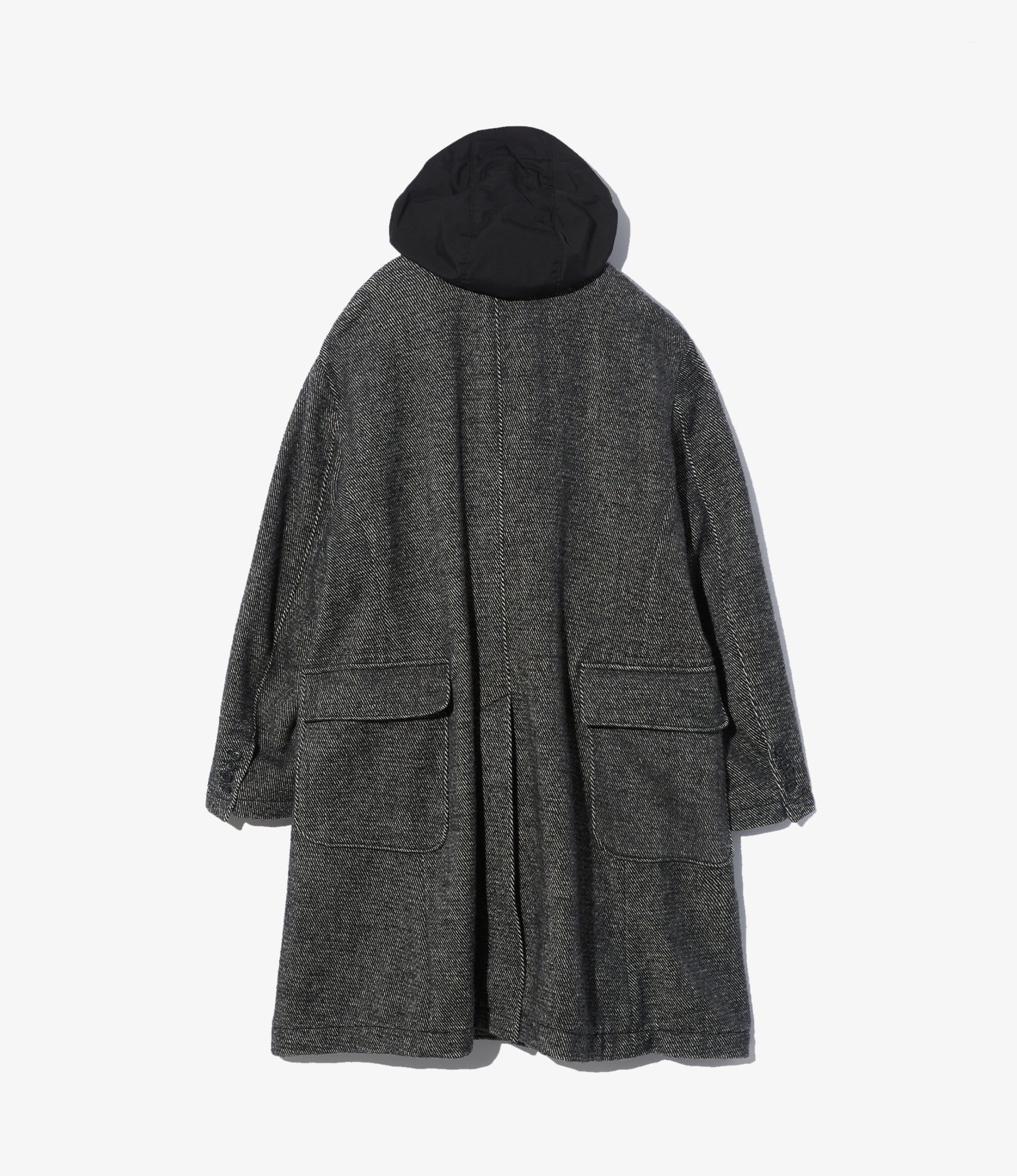 Engineered Garments Chester Coat - Black Wool Shaggy Twill