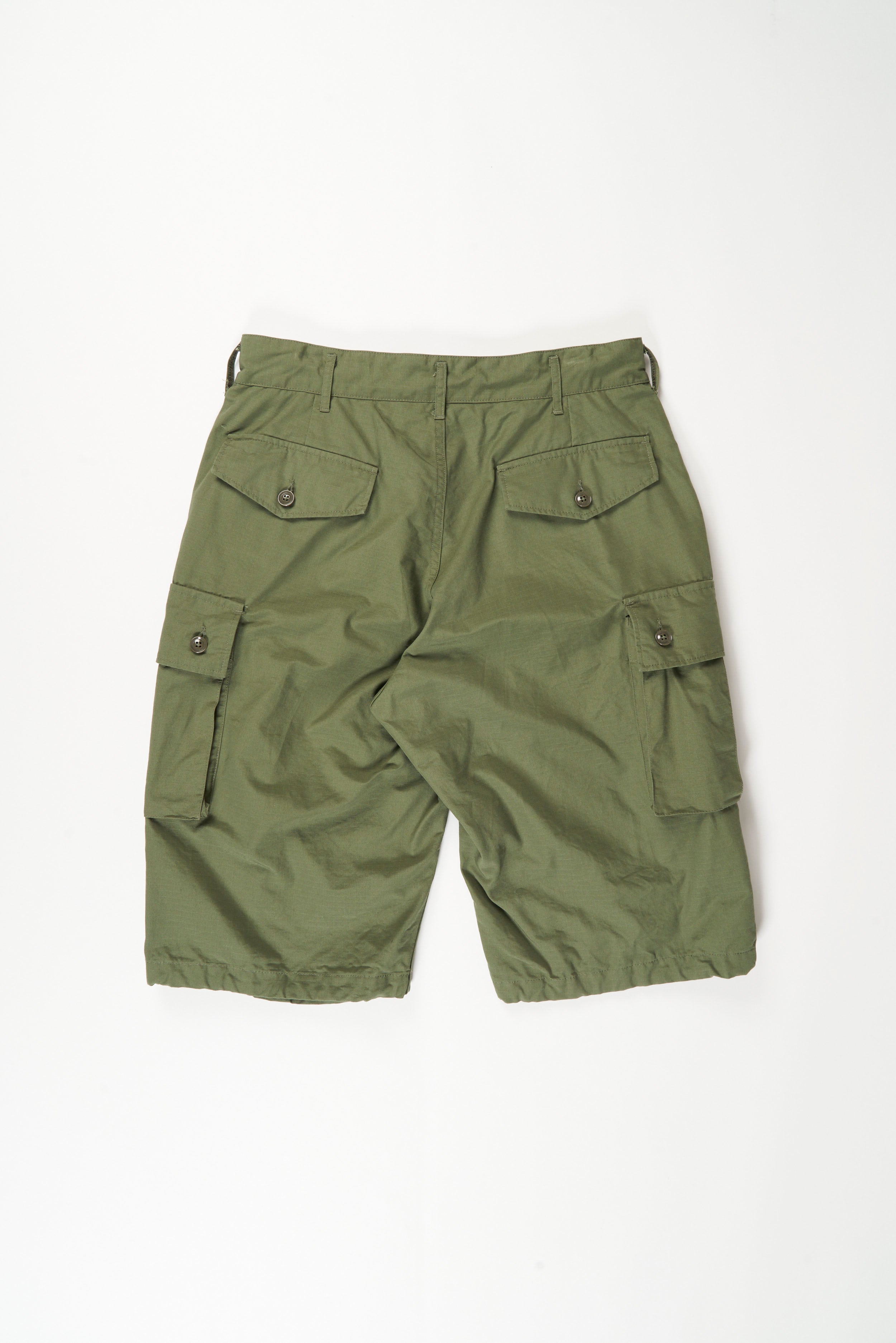 Engineered Garments FA Short - Olive Cotton Ripstop – Totem Brand Co.