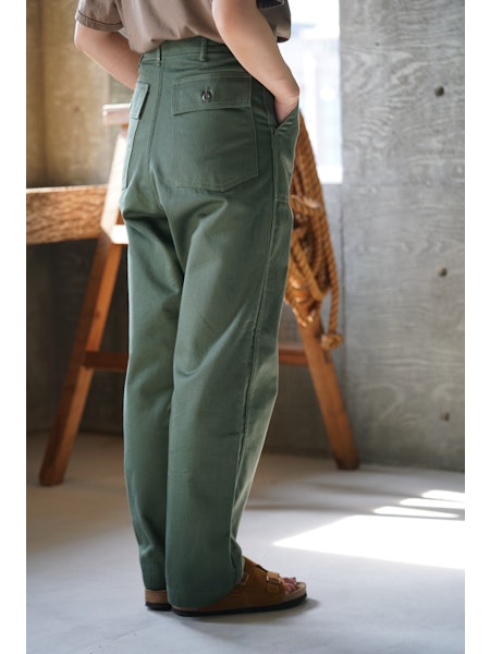 orSlow Women's High Waist Fatigue Pants - Green 16 – Totem Brand Co.