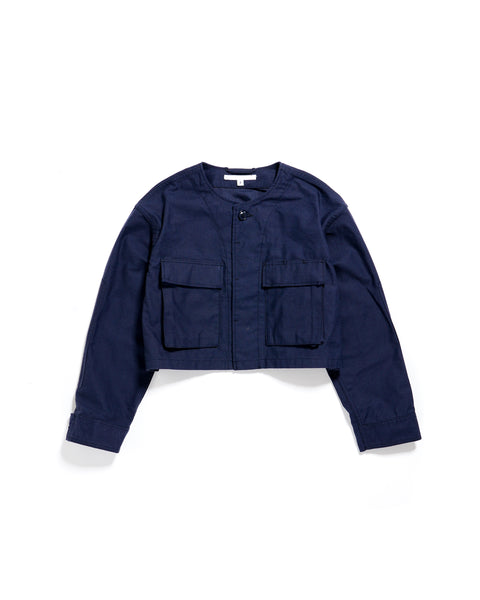 BLANK Cropped BDU Jacket - Navy Nyco Sateen