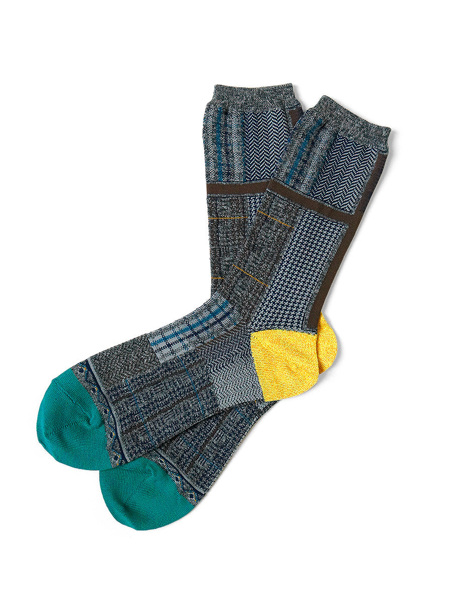 Kapital 144 Yarns TWEED CLOTH Navajo Socks - Gray