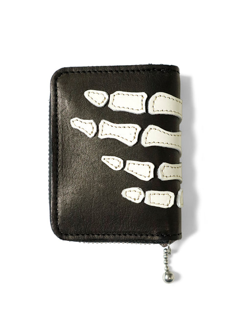 Kapital THUMB-UP BONE HAND ZIP Mini Wallet - Black