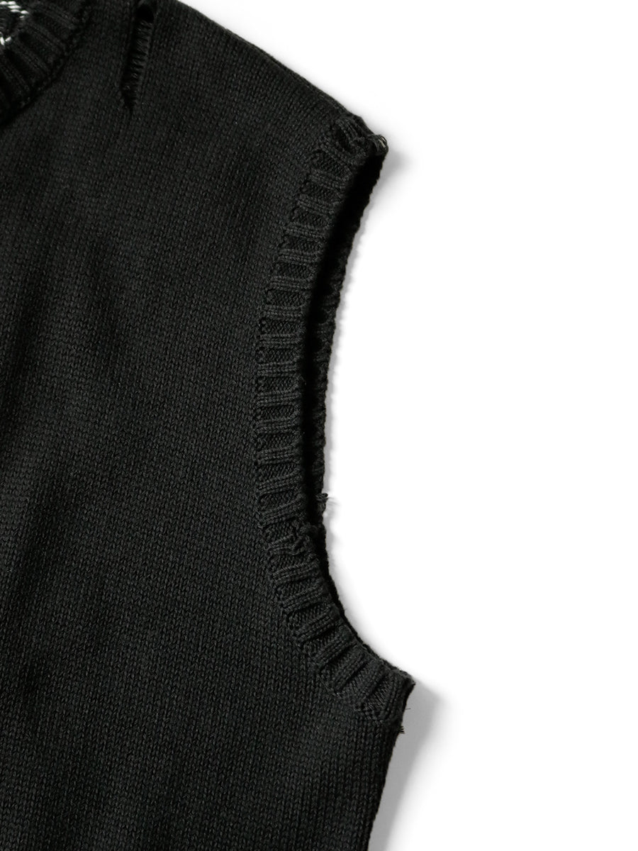 Kapital 5G Cotton Knit BONE Vest - Black – Totem Brand Co.