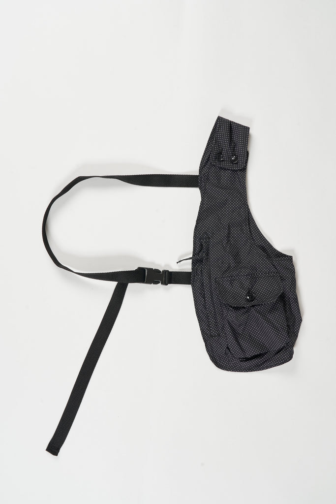 Engineered Garments Shoulder Vest - Black Polyfiber Polka Dot