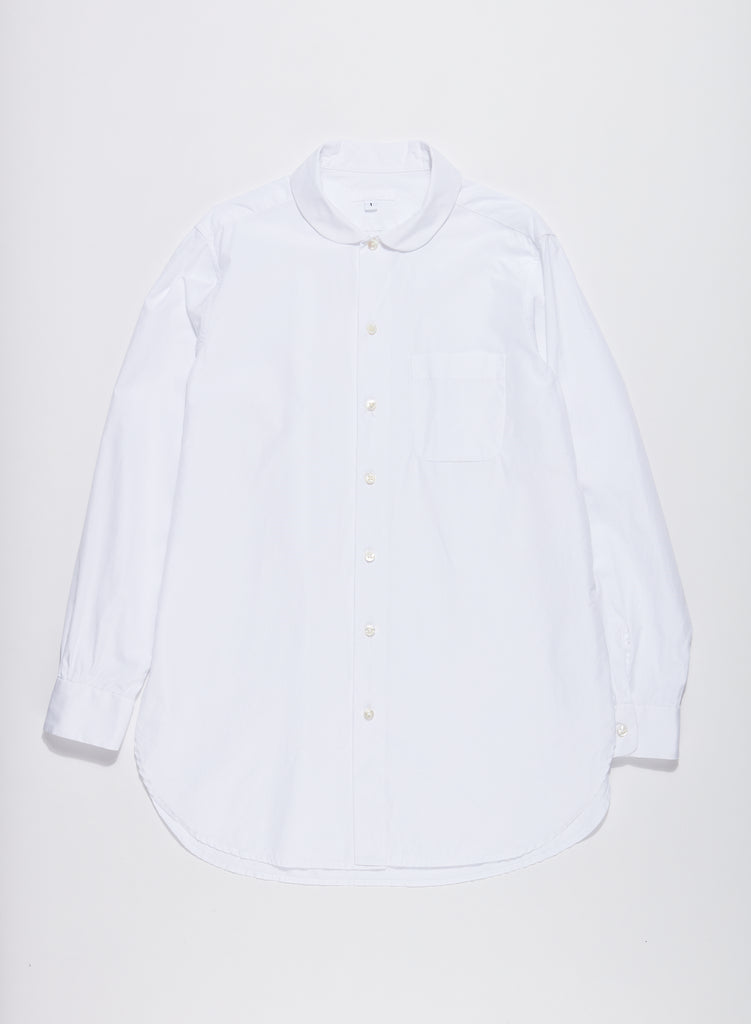 Engineered Garments Women's Rounded Collar Dress - White 100's 2Ply Broadcloth