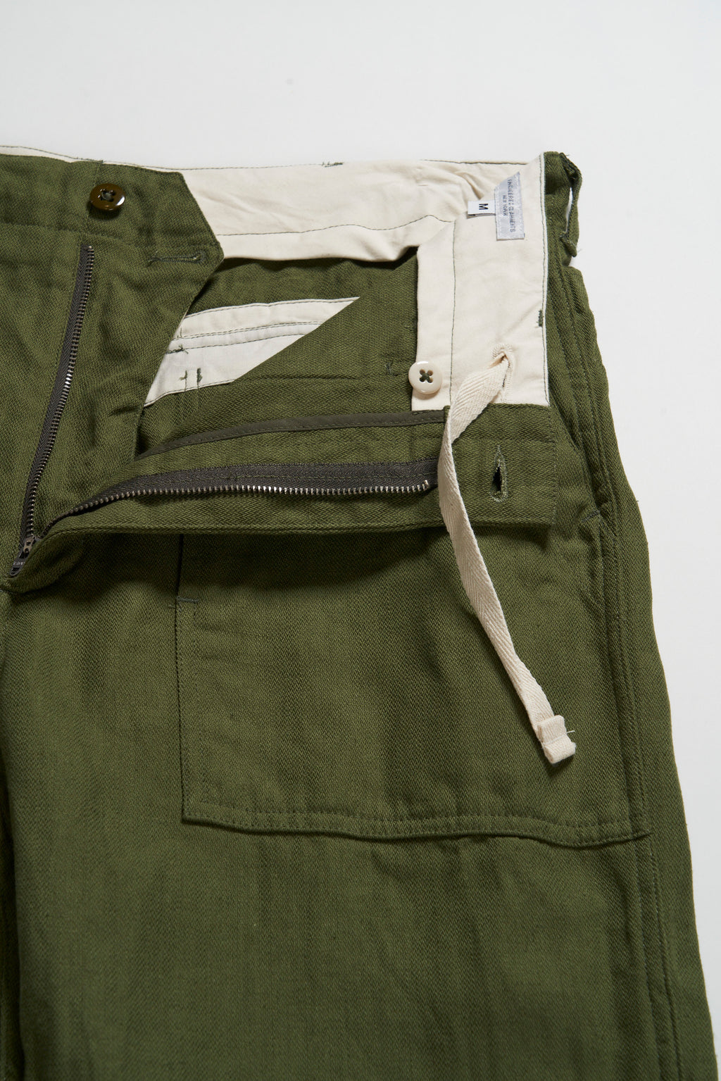 Engineered Garments Fatigue Pant - Olive Cotton Hemp Satin – Totem