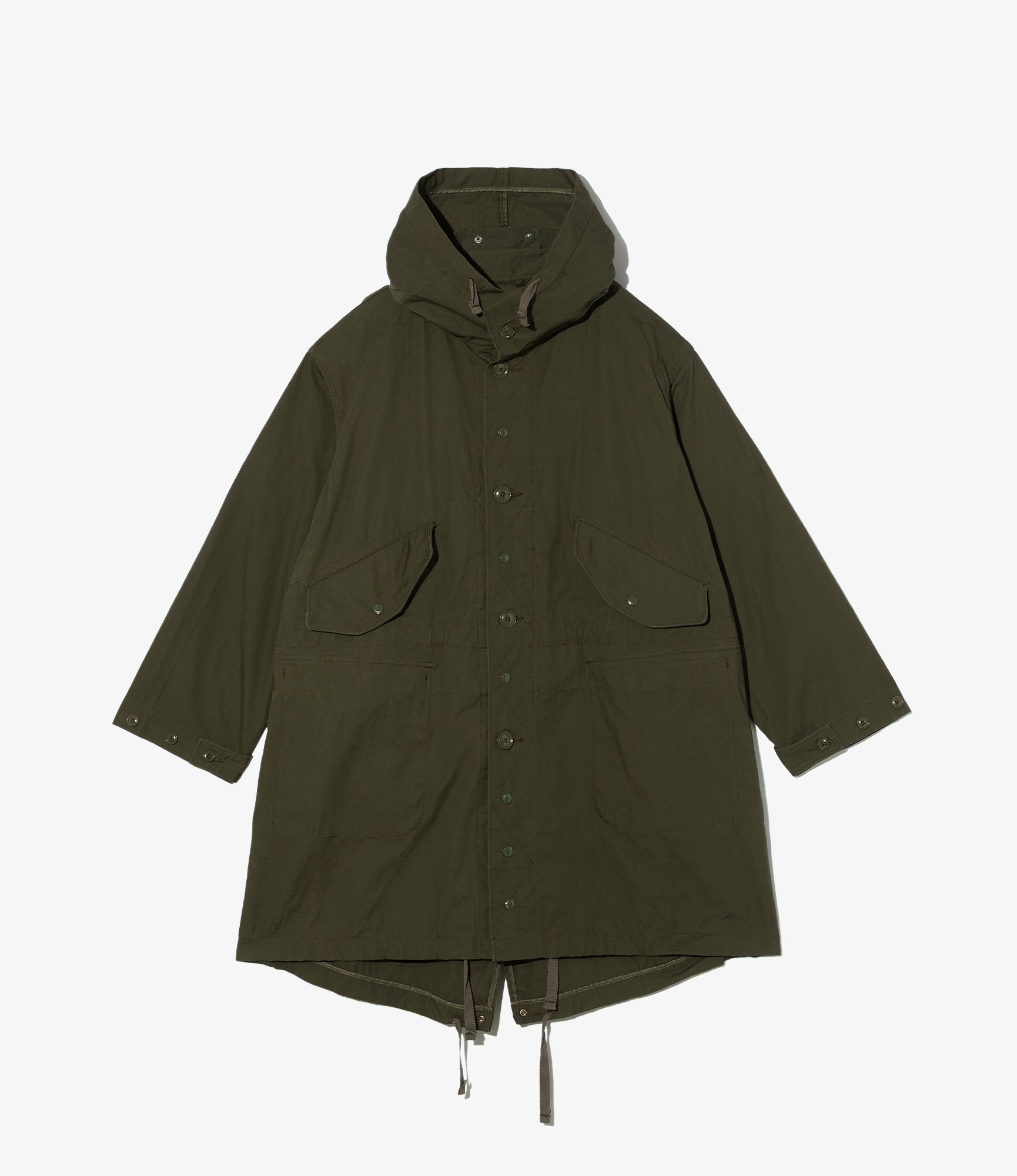 新品 Engineered Garments Highland parka M Engineered Garments Highland Parka - Olive Heavyweight Cotton