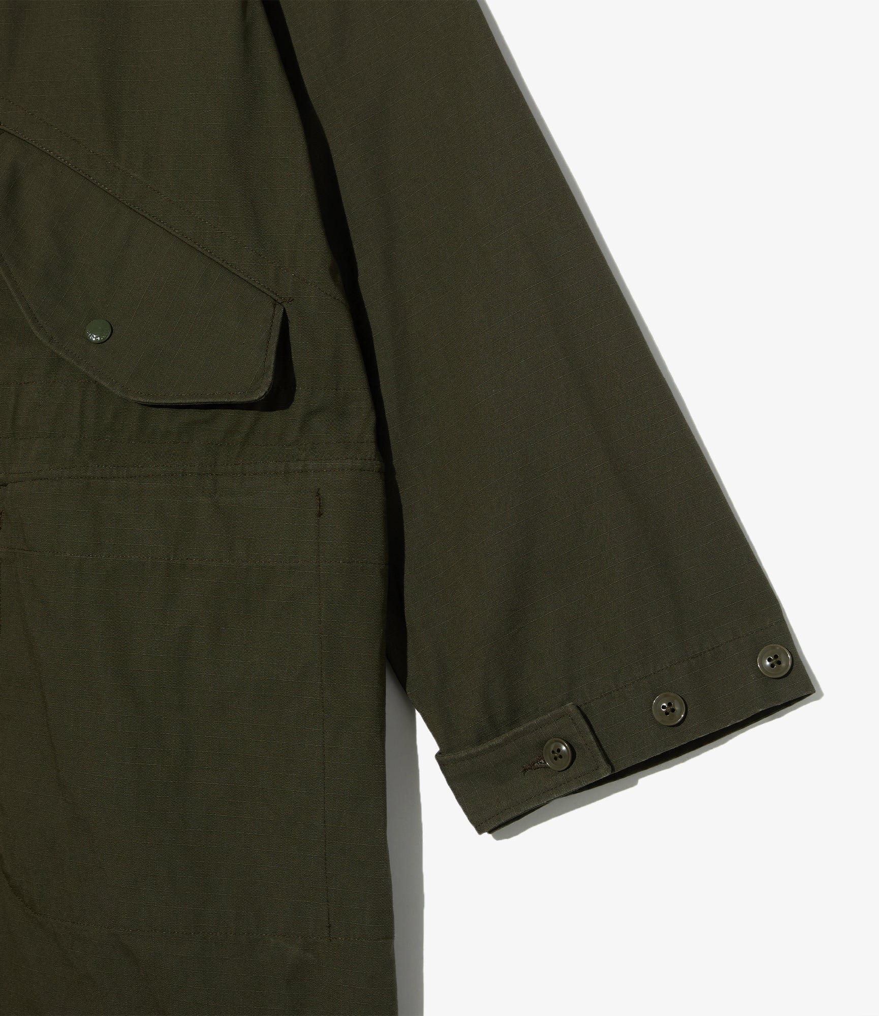 Engineered Garments Highland Parka - Olive Heavyweight Cotton