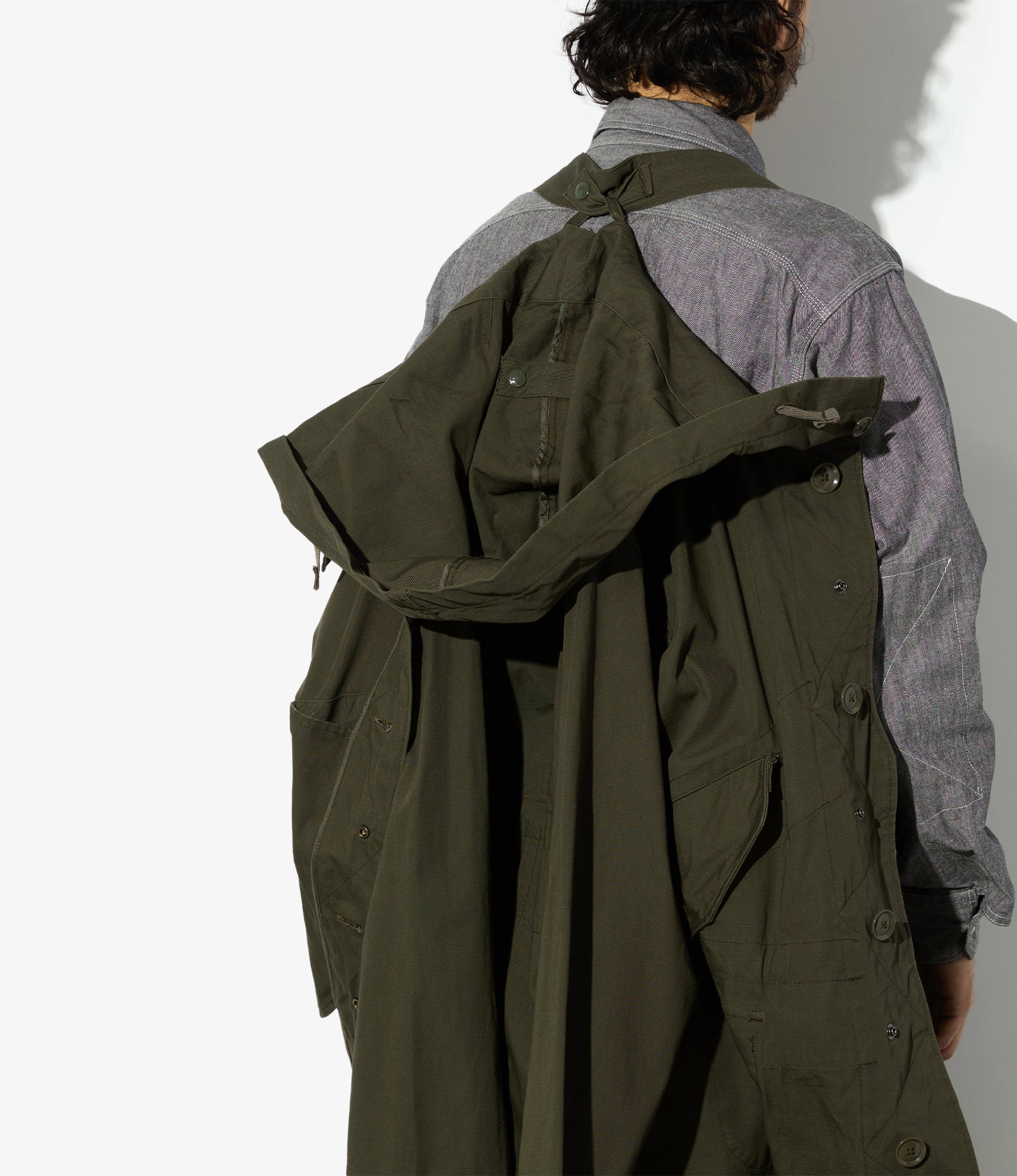 Engineered Garments Highland Parka - Olive Heavyweight Cotton