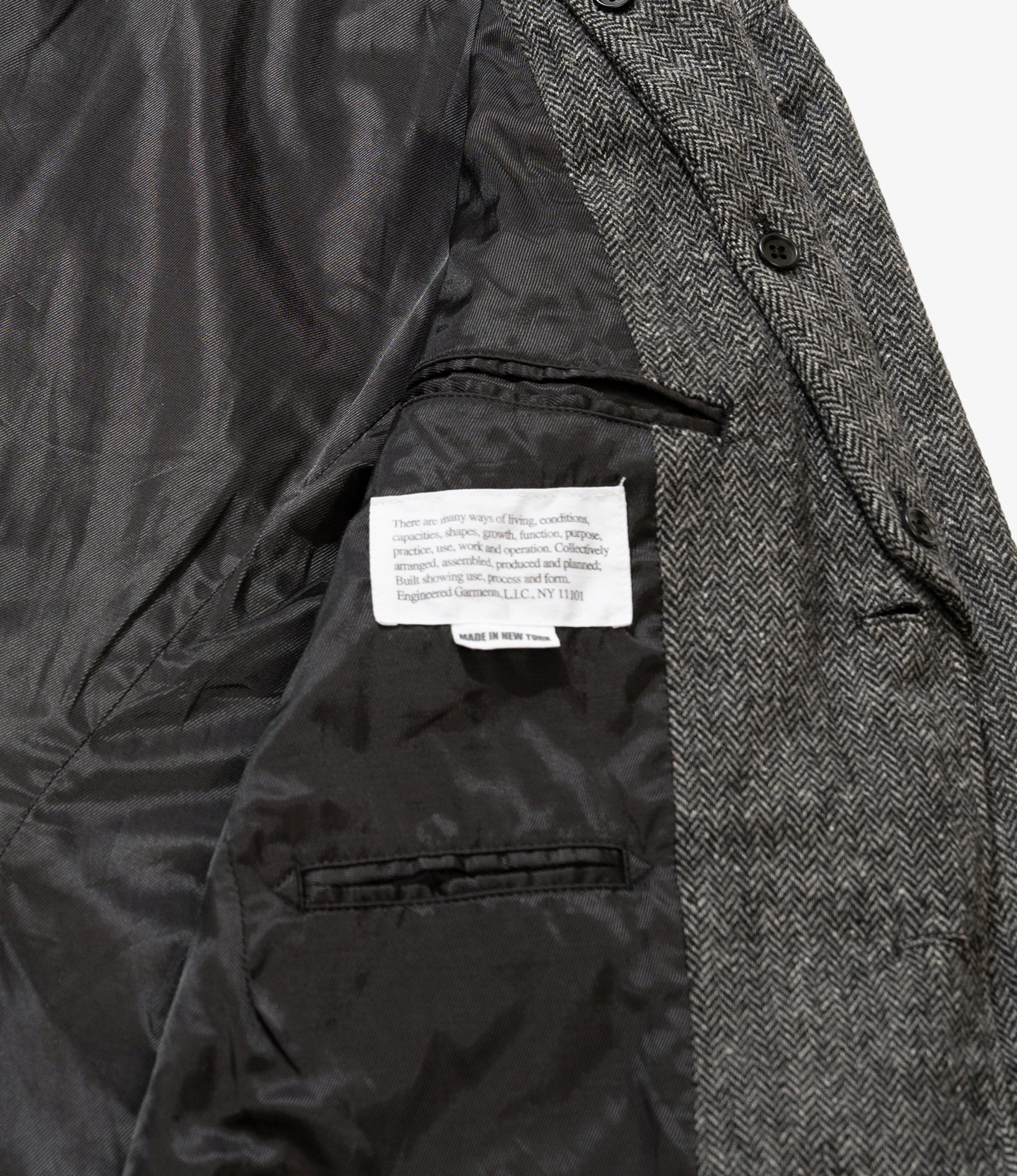 Engineered Garments Trans Jacket - Grey Poly Wool