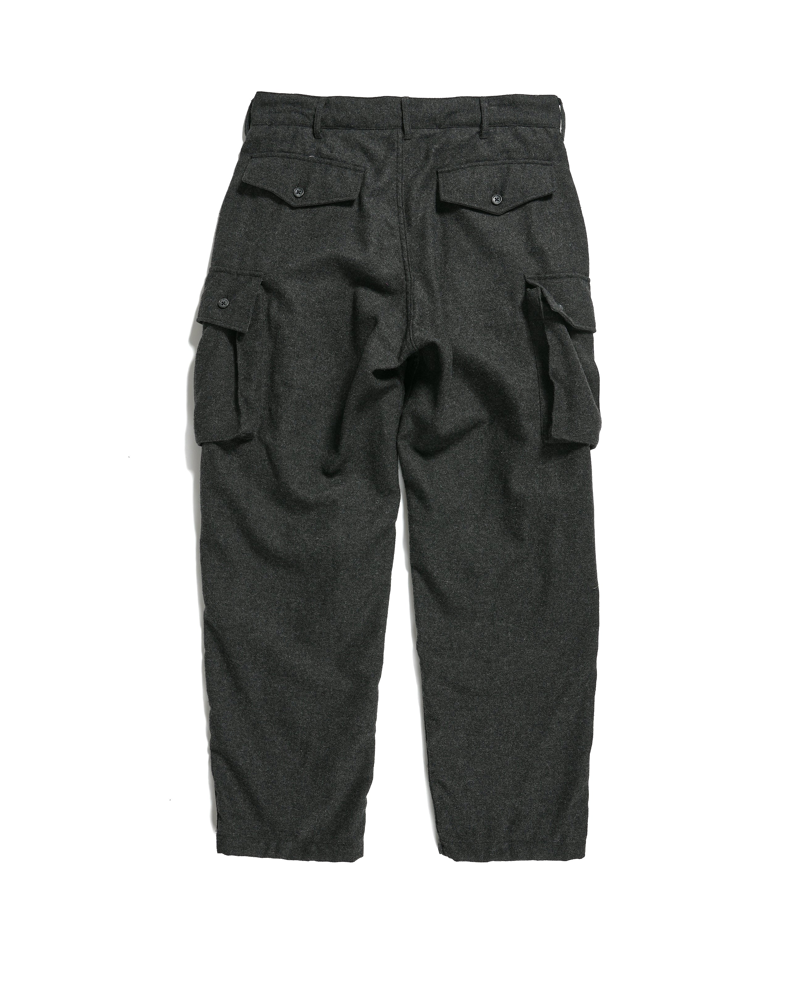 Engineered Garments FA Pant - Grey Solid Poly Wool Flannel - XXS