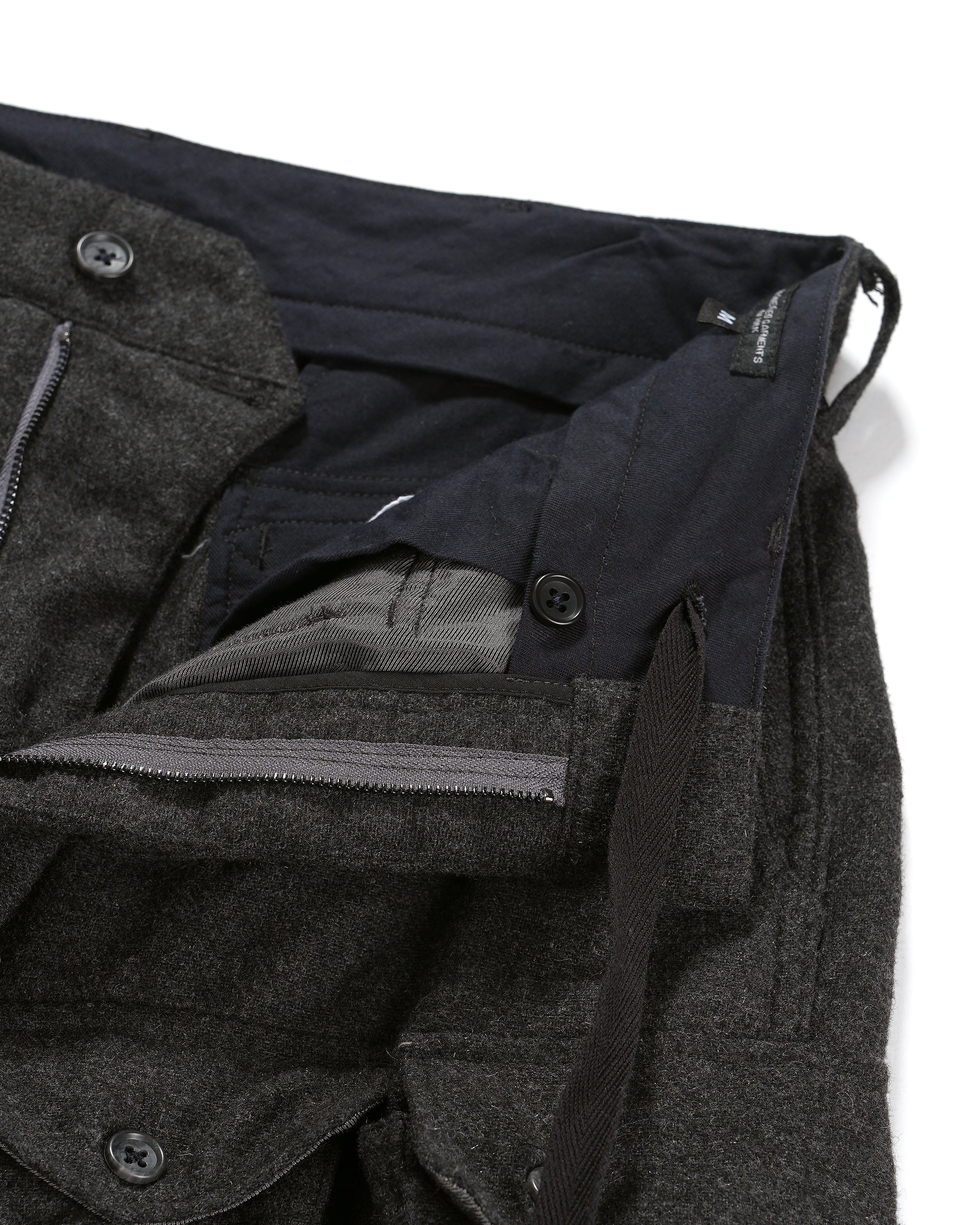 Engineered Garments FA Pant - Grey Solid Poly Wool Flannel – Totem Brand Co.