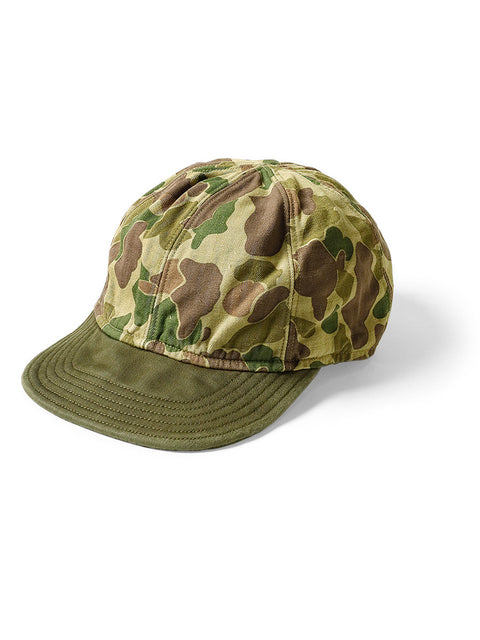 Kapital HUNTER-CAMO Herringbone Military Cap - Khaki