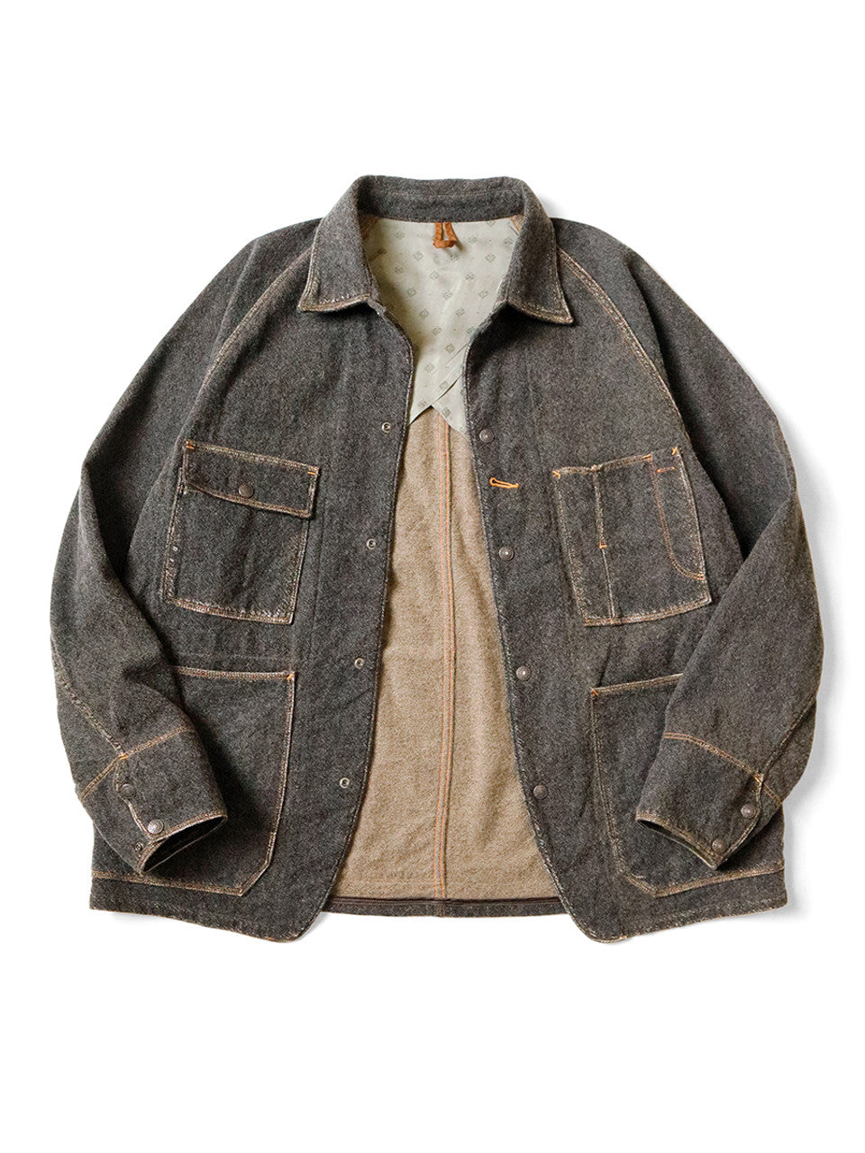 Kapital Twill Aging Wool Cactus Coverall - Charcoal – Totem Brand Co.