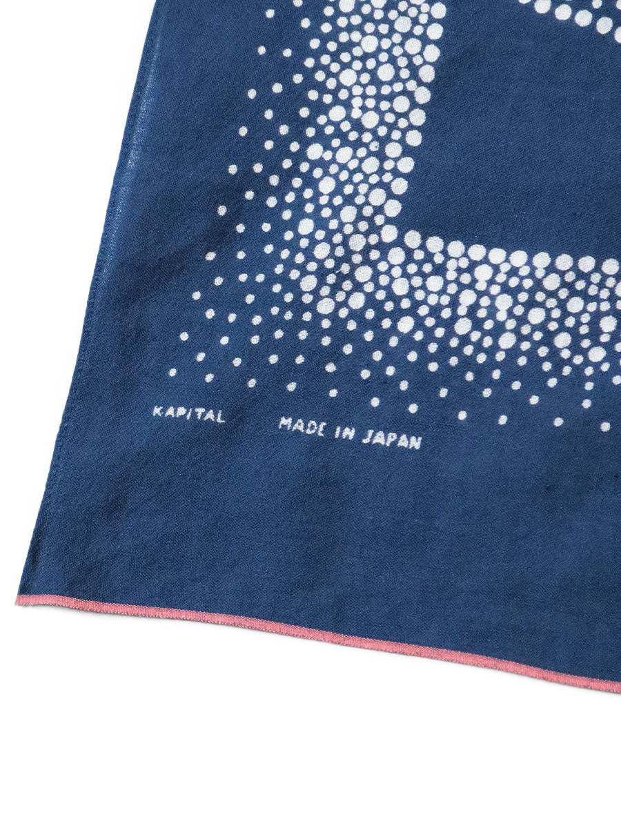 Kapital Fastcolor Selvedge Bandanna (MAGPIE Embroidery) - Navy