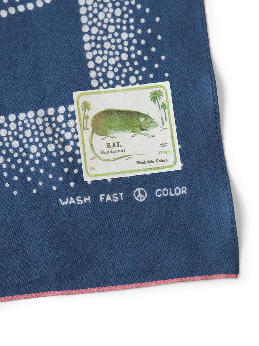Kapital Fastcolor Selvedge Bandanna (MAGPIE Embroidery) - Navy