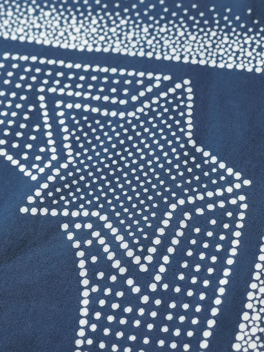 Kapital Fastcolor Selvedge Bandanna (MAGPIE Embroidery) - Navy
