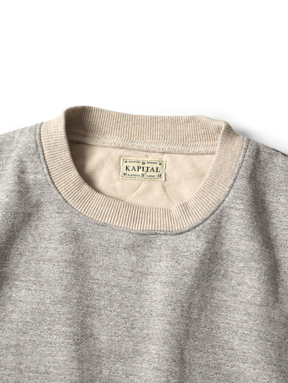 Kapital Top SWT Knit BIOVAUC Big Sweatshirt (PECKISH MARIA) - Gray