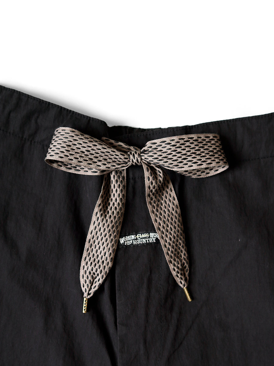 KAPITAL ラップパンツ　墨黒 KAPITAL キャピタル 薄キャンバス ランバーパンツ - SE7EN