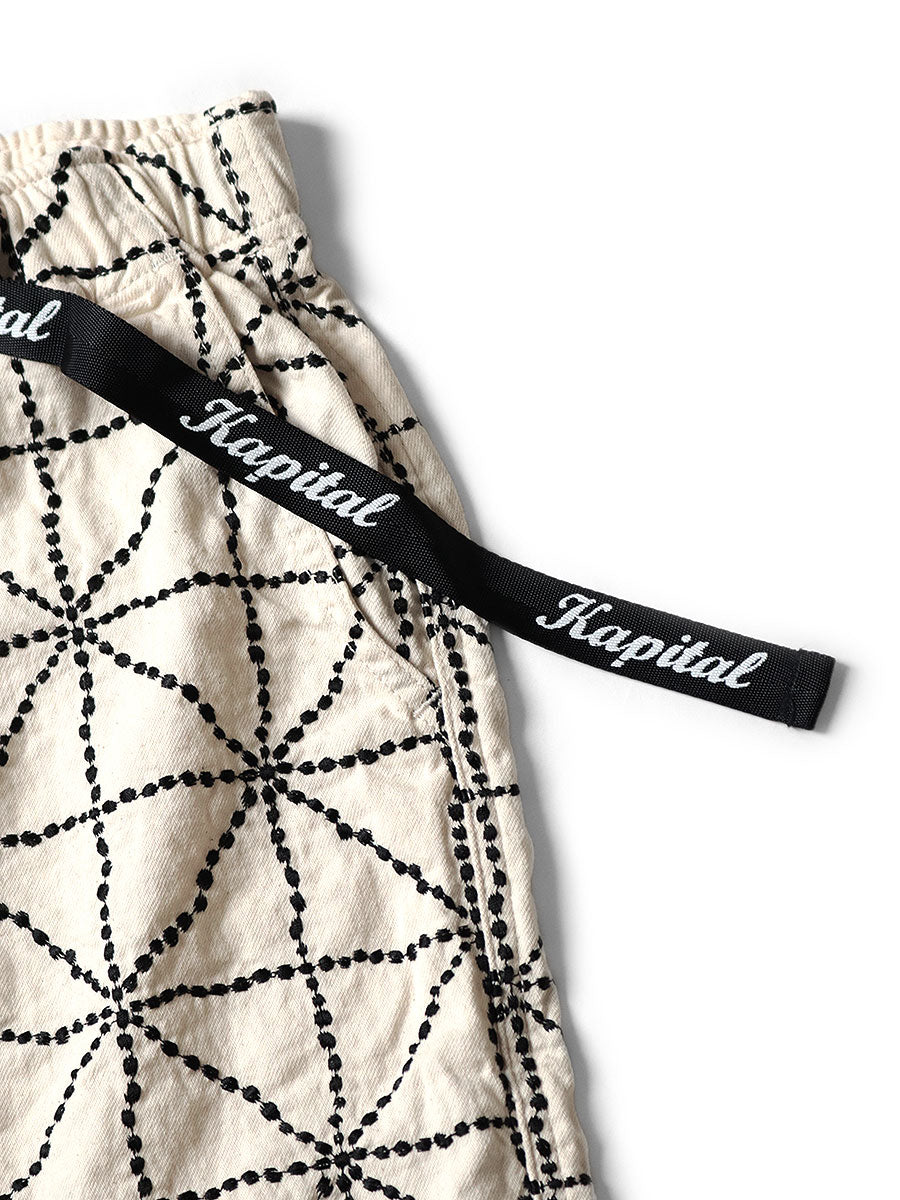 Kapital 8oz Color Denim FOLK-DOJO EASY Shorts- GRN (K2404SP185