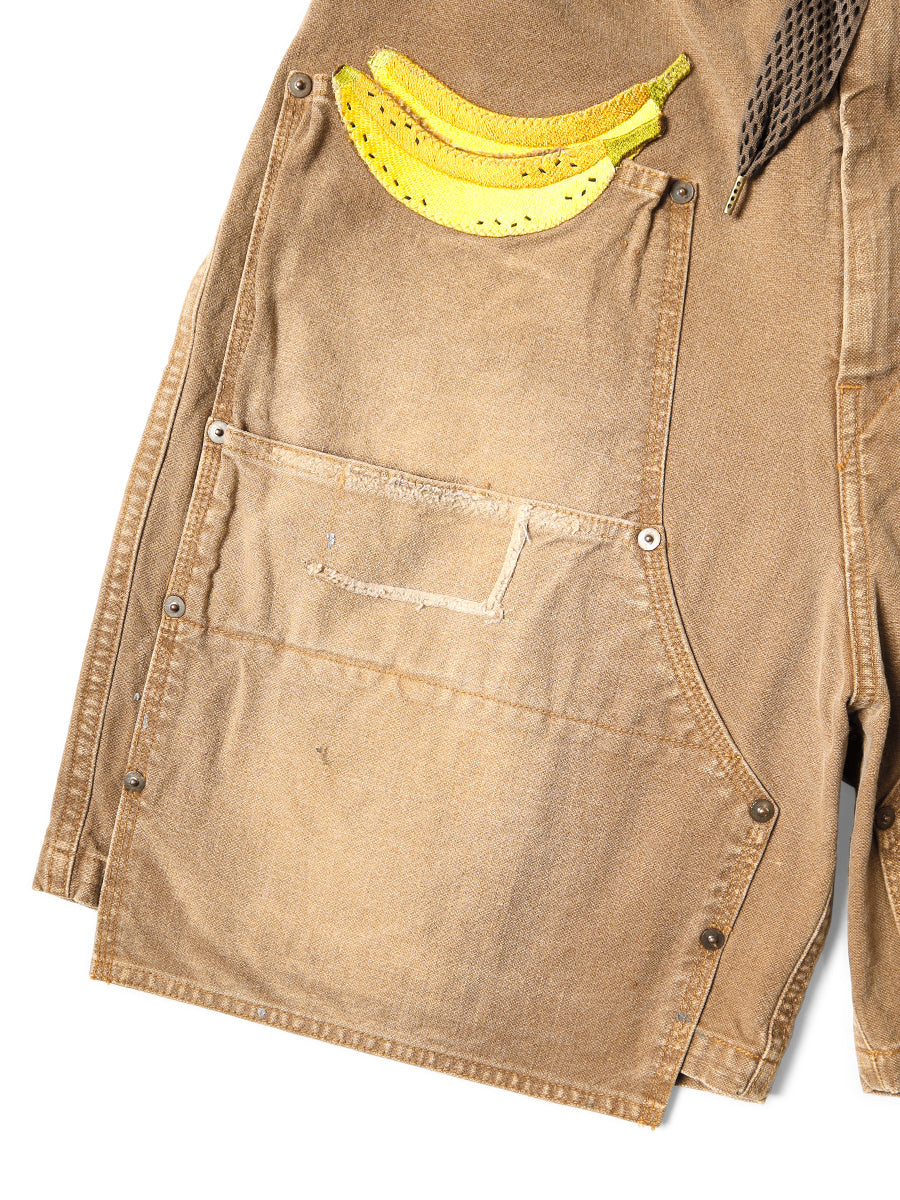 Kapital Canvas W-Knee EASY Shorts (BANANA Patch Remake) - GOLD