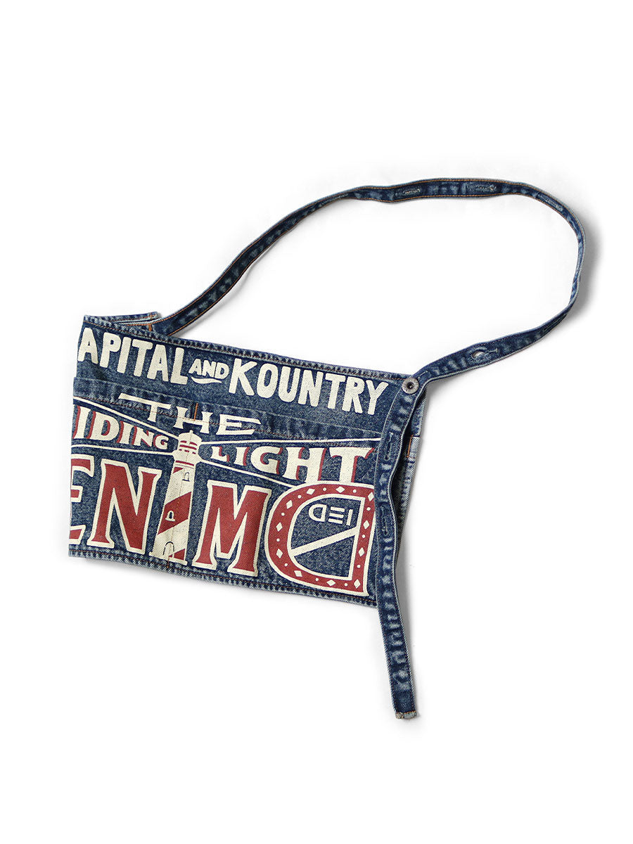 KAPITAL デニムエプロンguiding light Kapital - 13oz Denim Damaged Short AD Apron (GUIDING LIGHT