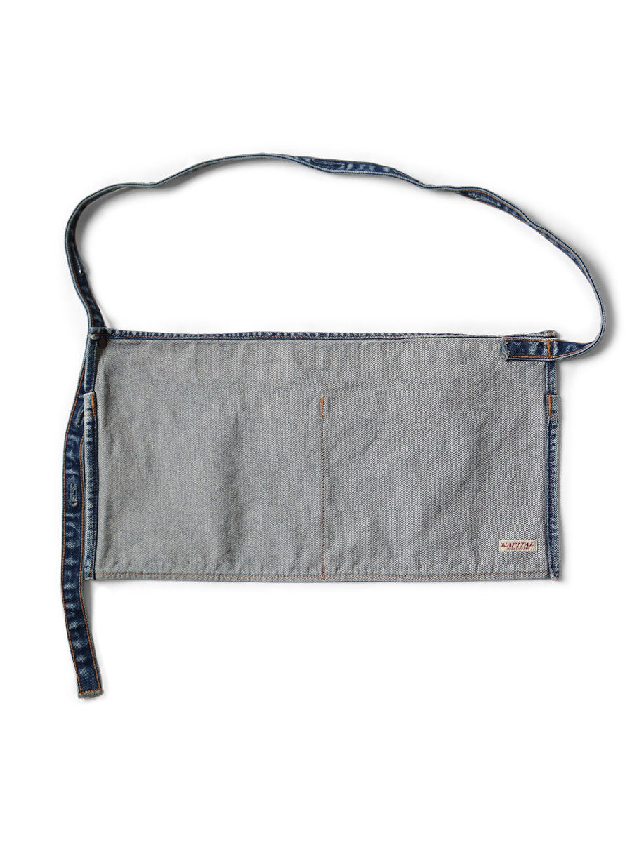 Kapital - 13oz Denim Damaged Short AD Apron (GUIDING LIGHT