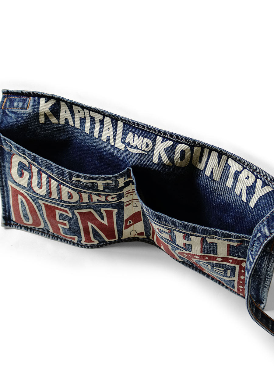 Kapital - 13oz Denim Damaged Short AD Apron (GUIDING LIGHT