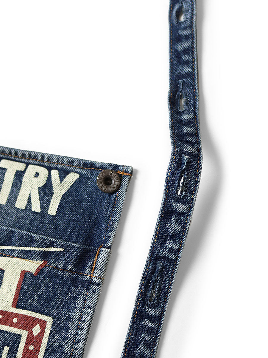 Kapital - 13oz Denim Damaged Short AD Apron (GUIDING LIGHT
