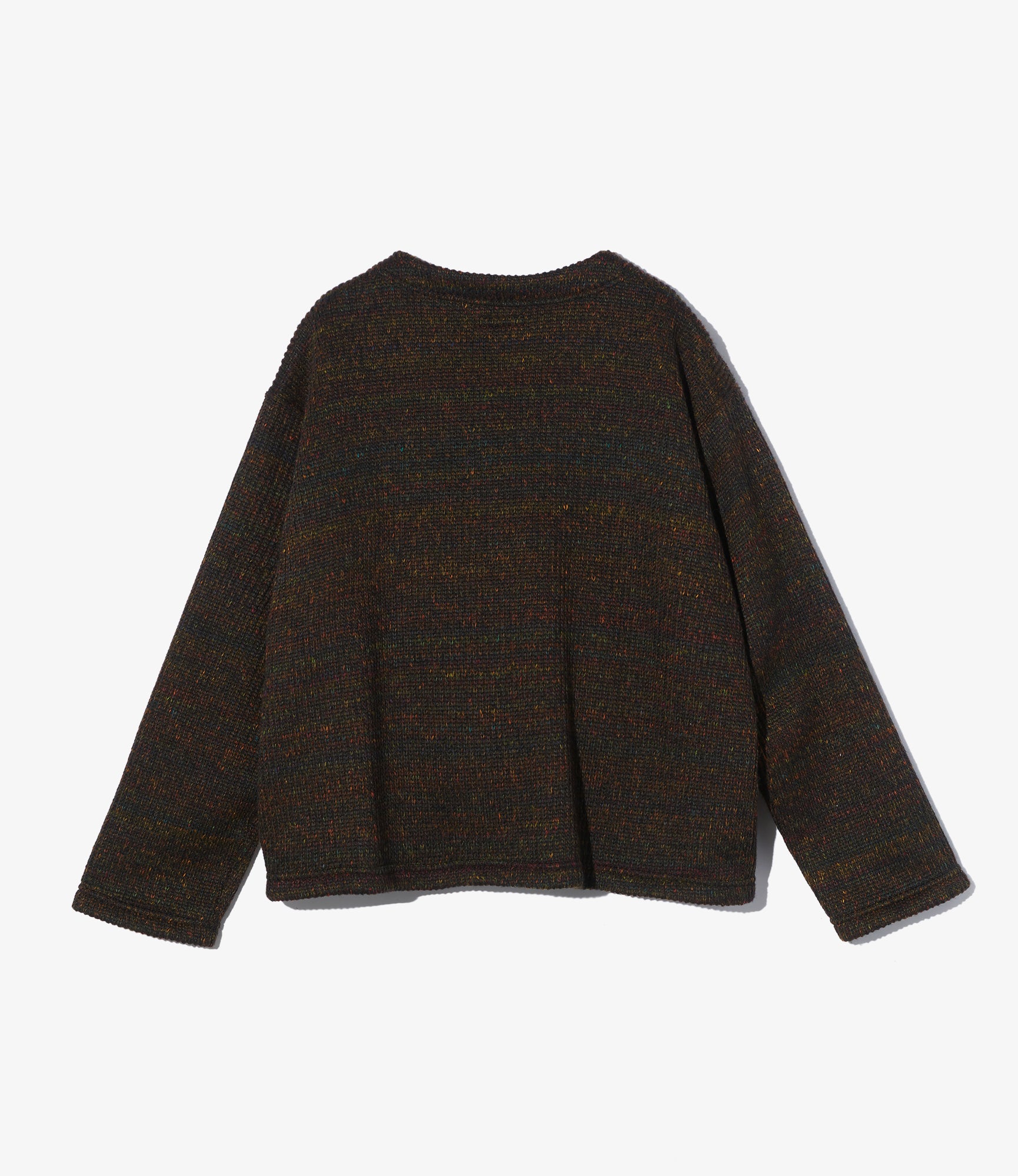 Engineered Garments Knit Cardigan - Brown Wool Poly Nep Sweater