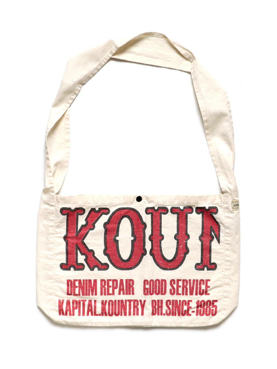 Kapital - Cotton Twill KOUNTRY FACTORY Book Bag - Ecru – Totem